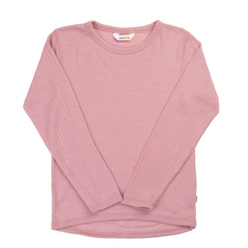 Joha Basic Langærmet Skjorte I Uld Old Rose  Old Rose-70 cm Uld Lyserød  70 cm  Piger