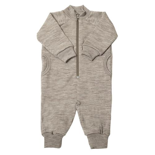 Joha Jumpsuit I Uld Sesame Melange  Sesame Melange-80 cm Uld Beige  80 cm  Drenge, Piger