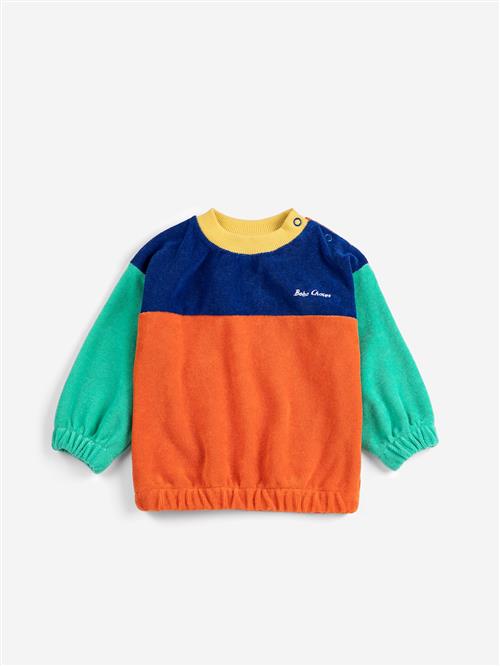 Bobo Choses Bobo Choses Color Block Sweatshirt Multicolor  Multicolor 12 months  Orange.  12 måneder  Drenge, Piger