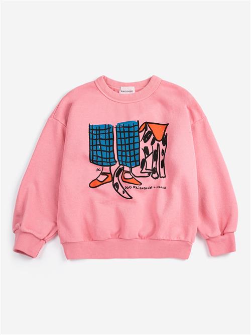Bobo Choses Dog Friendship Sweatshirt Pink  Pink 2-3 Y  Lyserød  2-3 år  Piger