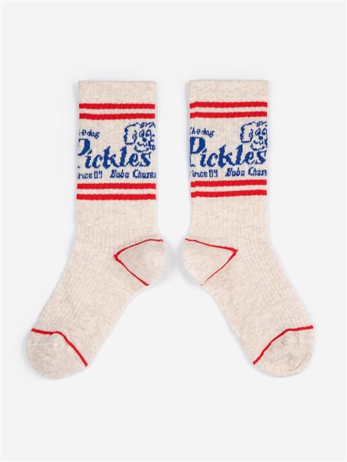 Bobo Choses Pickles The Dog Lange Sokker Offwhite  Offwhite 29-31 EU  Hvid  29-31 EU  Drenge