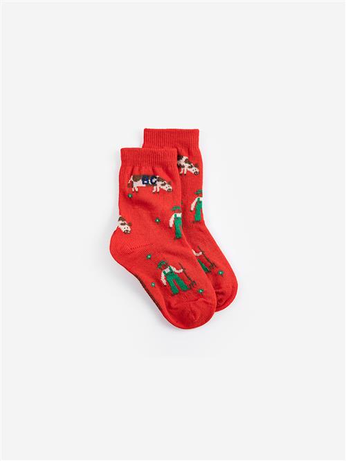 Bobo Choses Farm Adventure All Over Korte Sokker Red  Red 20-22 EU  Rød  20-22 EU  Drenge