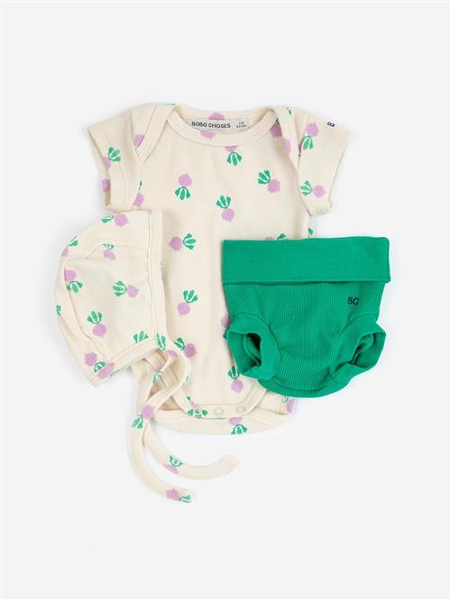 Bobo Choses Pixel Sugar Beet All Over Gavesæt White  White 12 months  Hvid  12 måneder  Drenge, Piger