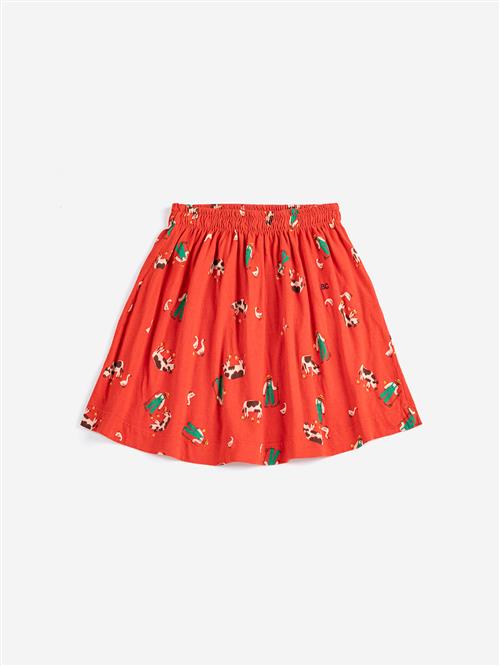 Bobo Choses Farm Adventure All Over Skirt Red  Red 4-5 Y  Rød  4-5 år  Piger