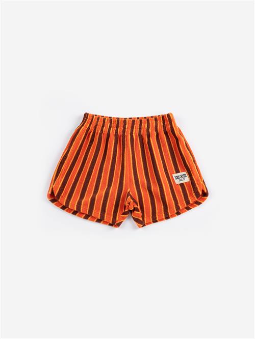 Bobo Choses Striped Brick Shorts Af Frotté Orange  Orange 6-7 Y  Orange.  6-7 år  Drenge