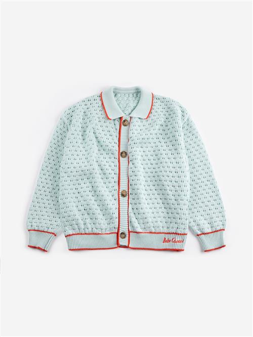 Bobo Choses Bc Openwork Cardigan Light Blue  Light Blue 8-9 Y  Blå  8-9 år  Drenge