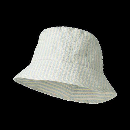 Wheat GOTS Alec Bucket Hat Summer Sky Stripe  Summer Sky Stripe 52/53 cm  Grøn  52/53 cm  Drenge