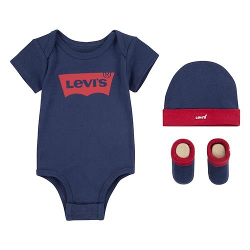 Levi's Batwing Onesie, Hat Bootie Set Dress Blues  Dress Blues 0-6 months  Blå  0-6 måneder  Drenge, Piger