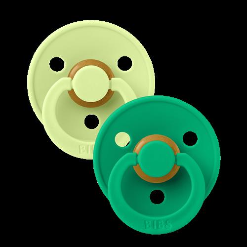 BIBS Colour 2-pak Runde Latex-sutter Matcha Cactus  Matcha Cactus 6+M  Grøn  6+ måneder  Drenge, Piger