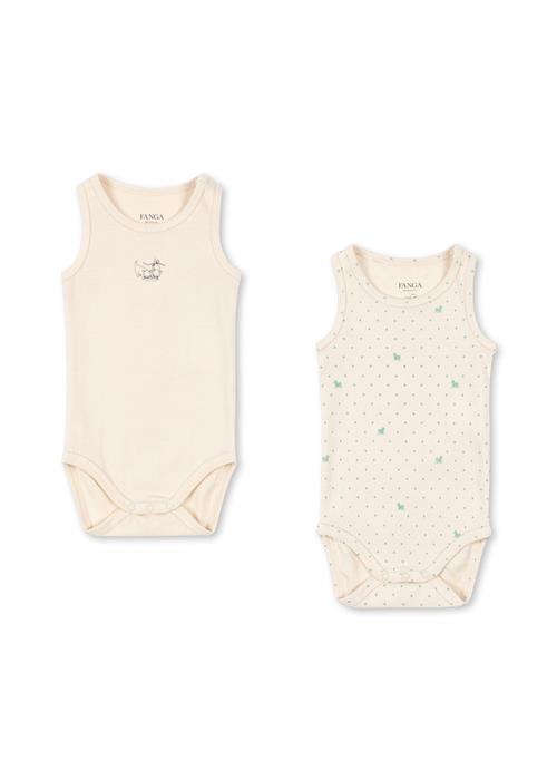 Fanga Fontana Fio 2-pak Krop Lago Verde Buttercream  Lago Verde Buttercream 6 months  Beige  6 måneder  Drenge, Piger