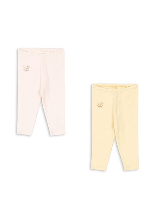 Fanga Fontana Perla 2-pak Bukser Banana Crepe Creole Pink  Banana Crepe Creole Pink 3 months  Hvid  3 måneder  Piger