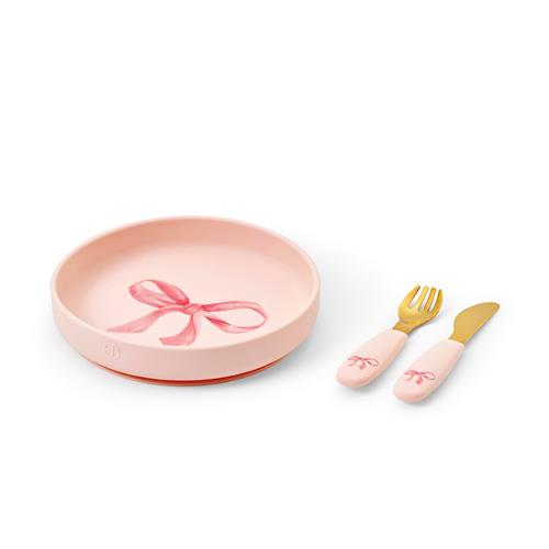 Elodie Skålsæt I Silikone Rosy Bow  Rosy Bow-OS  Lyserød  One Size  Drenge, Piger