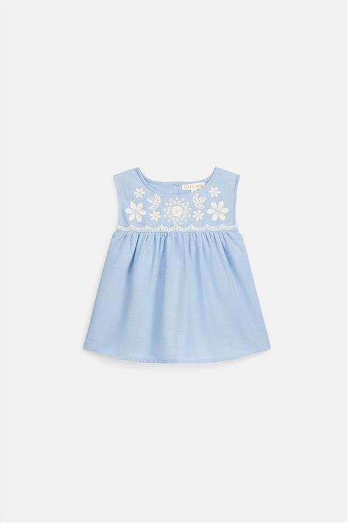 Louise Misha Malaya Bluse Oxford Blue  Oxford Blue 3 Y  Blå  3 år  Piger