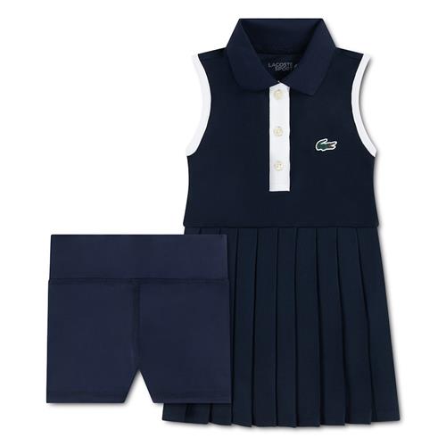 Lacoste Heritage Pique Tenniskjole Marine Marine 116 cm  Marineblå  116 cm  Piger