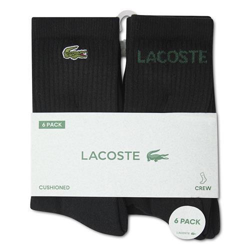 Lacoste 6-pak Sokker Noir  Noir 23-27 EU  Sort  23-27 EU  Drenge