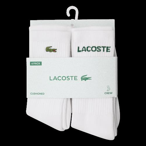 Lacoste 6-pak Sokker Blanc  Blanc 38-42 EU  Hvid  38-42 EU  Drenge
