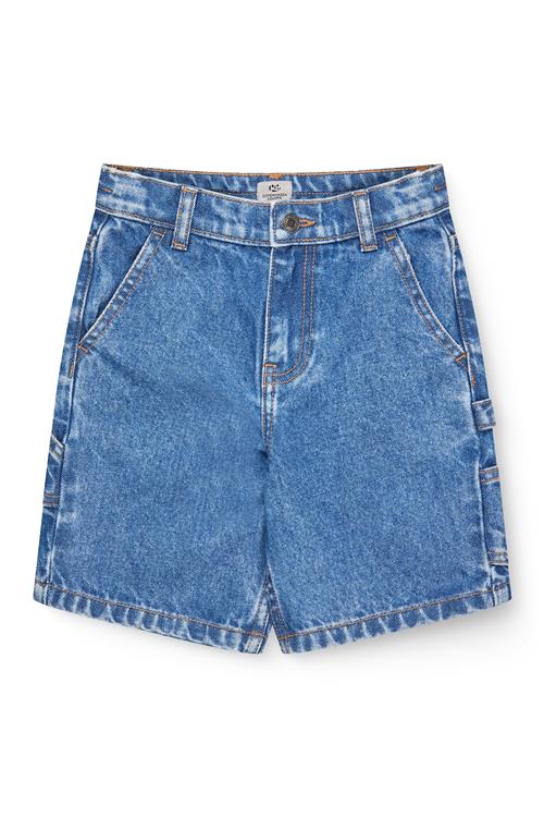 Copenhagen Colors GOTS Denim Shorts Indigo Blue Washed  Indigo Blue Washed 104 cm  Marineblå  104 cm  Drenge