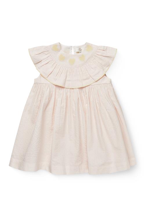 Copenhagen Colors GOTS Kjole Dusty Rose Cream Stripe Yellow  Dusty Rose Cream Stripe Yellow 98 cm  Lyserød  98 cm  Piger