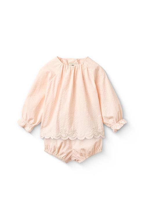 Copenhagen Colors GOTS Bluse & Bloomers Babysæt Dusty Rose  Dusty Rose 74 cm    74 cm  Piger