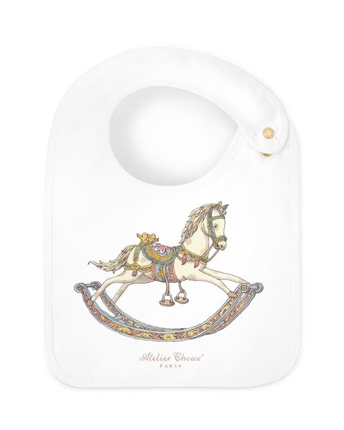 Atelier Choux GOTS Hagesmæk I Satin Rocking Horse Rocking Horse One Size  Hvid  One Size From Newborn Drenge, Piger