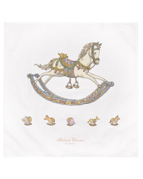 Atelier Choux GOTS Tæppe Rocking Horse  Rocking Horse One Size  Hvid  One Size  Drenge, Piger