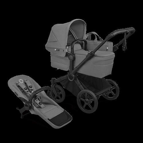 Bugaboo Donkey 6 Komplet Barnevogn Black Moon Grey Black Moon Grey One Size  Sort  One Size  Drenge, Piger