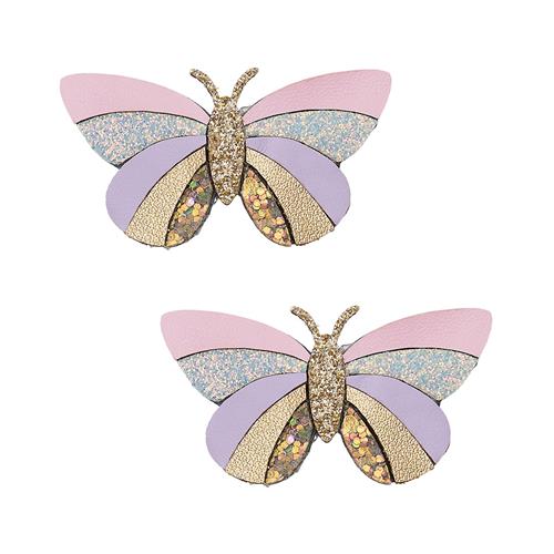 Mimi & Lula Striped Butterfly Bouquet 2-pak Hårklemmer Multi  Multi  One Size  Guld  One Size 3-8 Years Piger