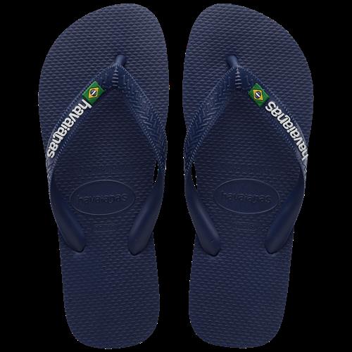 Havaianas Brasil Logo Flip Flops Navy Blue Navy Blue 29-30 EU  Marineblå  29-30  Drenge