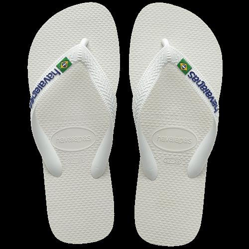 Havaianas Brasil Logo Flip Flops White White 31-32 EU  Hvid  31-32  Drenge, Piger