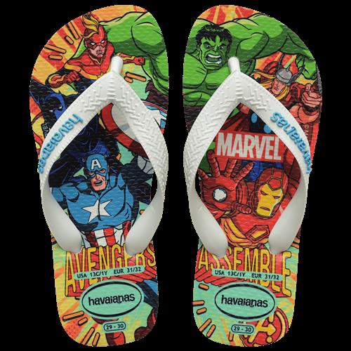 Havaianas Kids Top Marvel II Flip Flops White Blue White Blue 35-36 EU  Hvid  35-36  Drenge