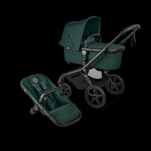 Bugaboo Fox 5 Renew Komplet Barnevogn Black Fern Green Black Fern Green One Size  Grøn  One Size  Drenge, Piger