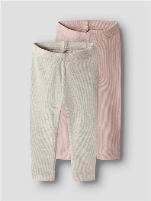 Name It 2-pak Leggings Peyote Melange  Peyote Melange 92 cm  Lyserød  92 cm  Piger