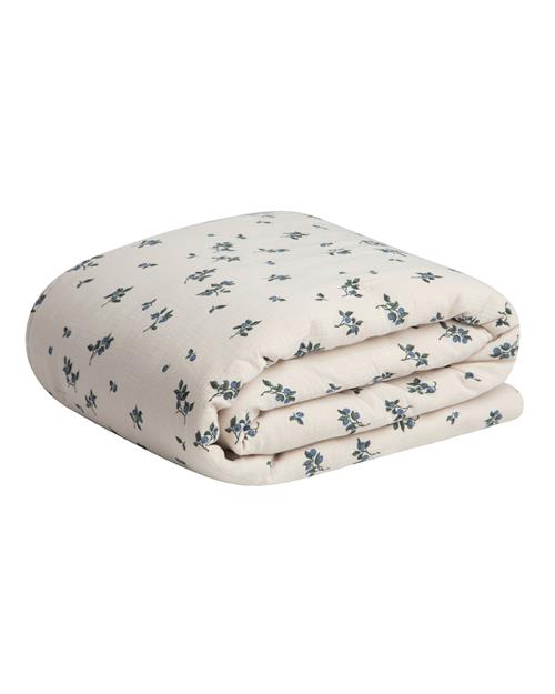 garbo&friends Vatteret Tæppe Af Musselin Bluberry  Bluberry  One Size  Creme  One Size