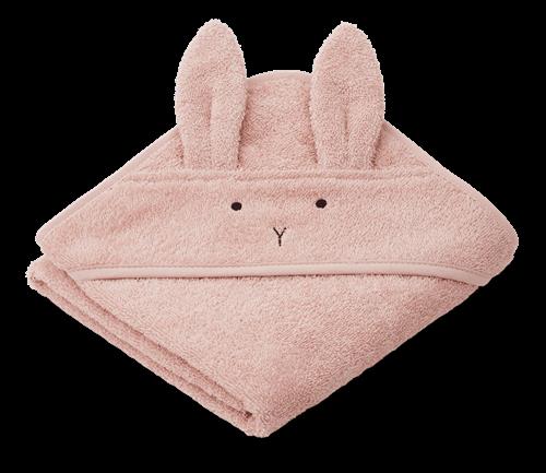 Liewood Albert Håndklæde Med Hætte, Kanin Rose  Rose One Size  Rød  One Size  Drenge, Piger