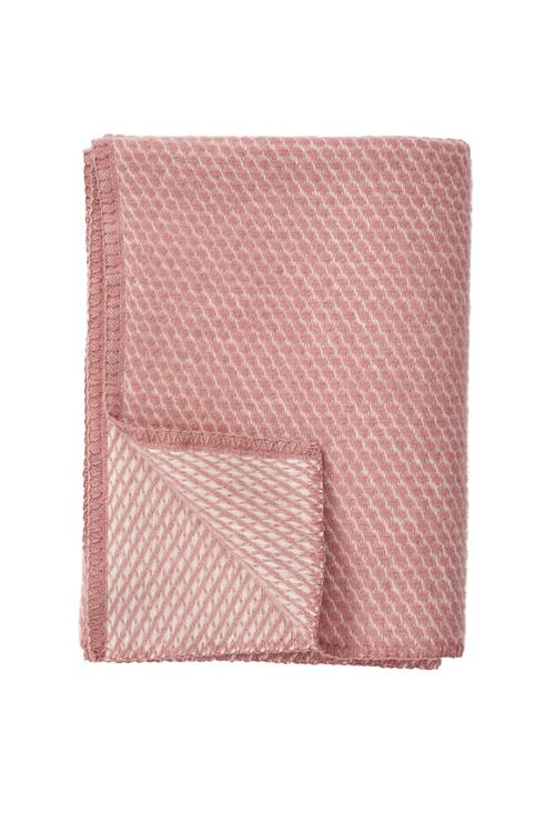 Klippan Yllefabrik Vevlet Midi Tæppe Af Lammeuld Old Pink  Old Pink One Size  Lyserød  One Size  Drenge, Piger