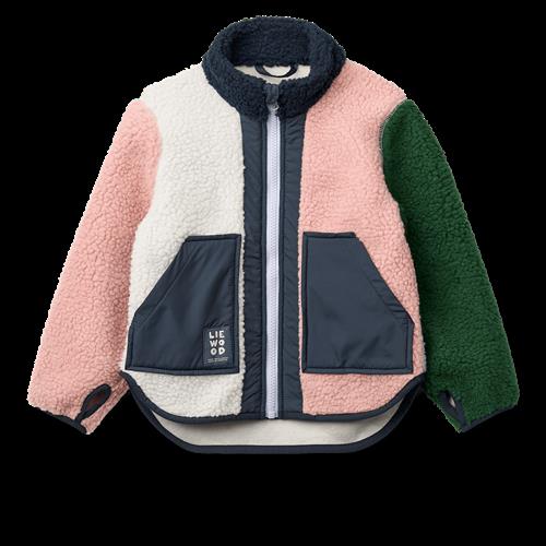 Liewood Noam Pile-jakke Rose Blush Multi Mix  Rose Blush Multi Mix 104 cm  Lyserød  104 cm  Drenge, Piger