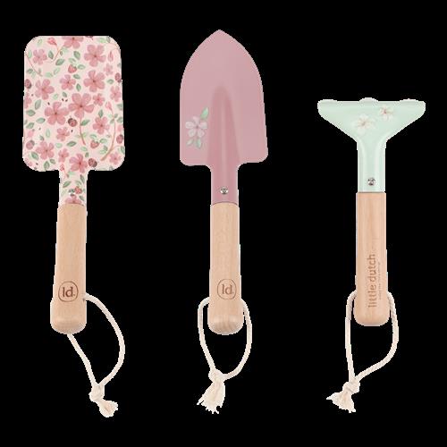Little Dutch Fairy Garden Sæt Med Haveredskaber Pink  Pink One Size  Lyserød  One Size  Piger