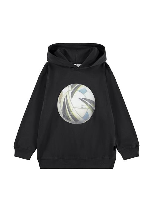 Molo GOTS Ratata Hættetrøje Ball United BL  Ball United BL 116 cm  Sort  116 cm  Drenge