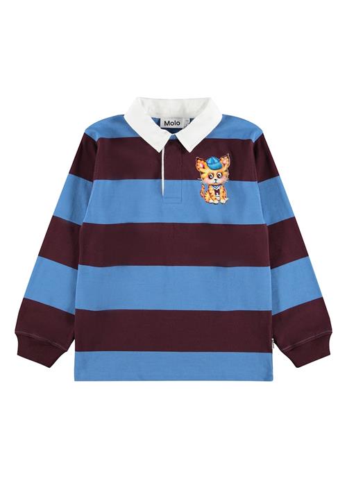 Molo GOTS Relz Poloshirt Blueberry Stripe  Blueberry Stripe 104 cm  Blå  104 cm  Piger