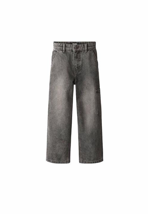 Molo Archer Cargo Jeans Washed Black  Washed Black 158 cm  Sort  158 cm  Drenge, Piger