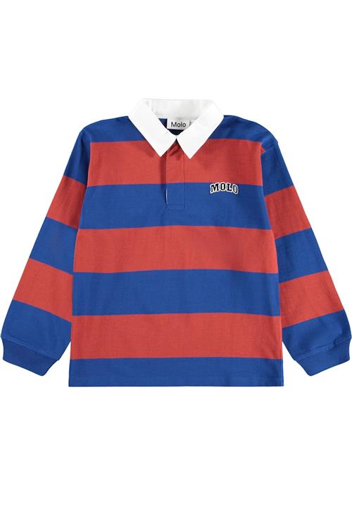 Molo GOTS Relz Poloshirt Chilll Stripe  Chilll Stripe 128 cm  Blå  128 cm  Drenge