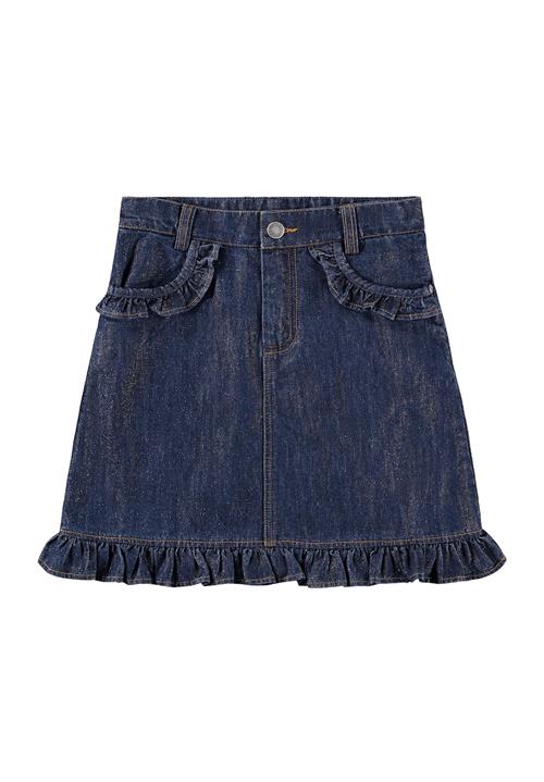 Molo Berit Denim Nederdel Mid Blue Glitter  Mid Blue Glitter 134/140 cm  Blå  134/140 cm  Piger