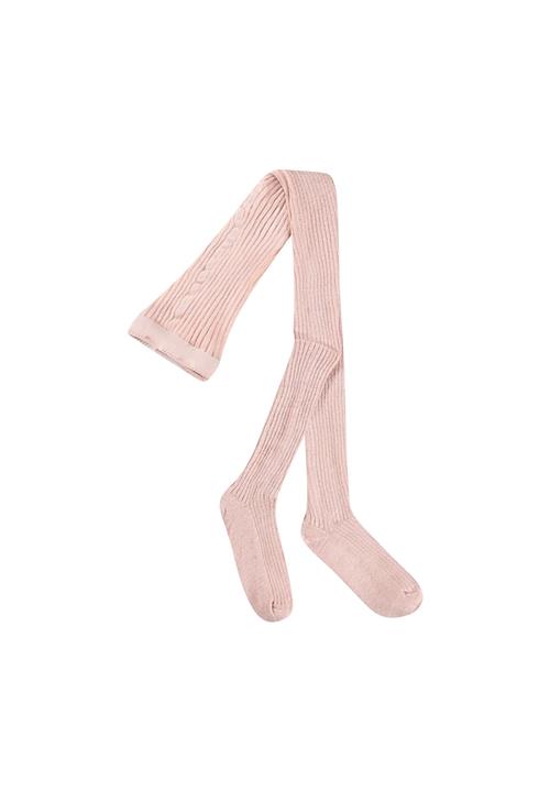 Molo Glitter Rib Strømpebukser Petal Blush  Petal Blush 74/80 cm  Lyserød  74/80 cm  Piger