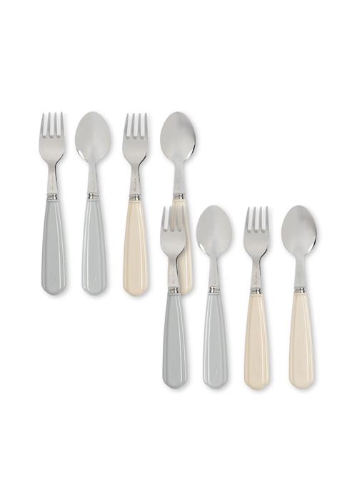Konges Sløjd 8 Pakker Bestik Crème Onyx  Crème Onyx One Size  Beige  One Size  Drenge, Piger