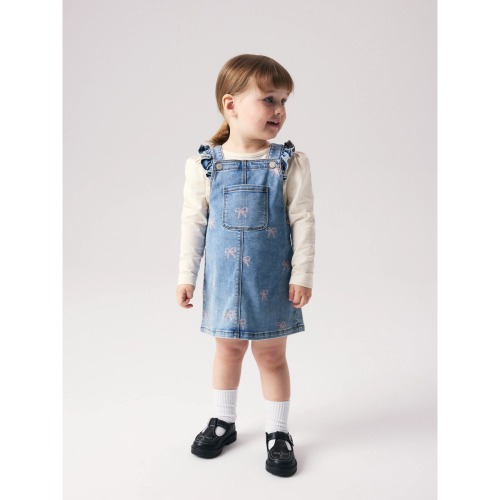 NAME IT Spencer Faith Medium Blue Denim Bow