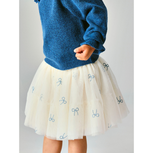 NAME IT Tyl Nederdel Kira Antique White Vintage Indigo