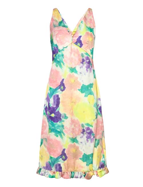 REMAIN Birger Christensen | Light Satin Frill Detail Dress | 40