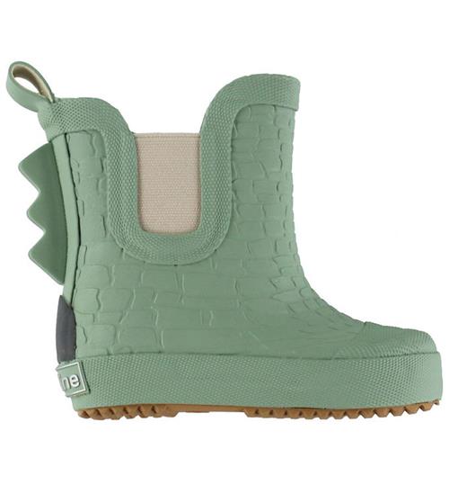 Mikk-Line Gummistøvler - Barfod - 3D Dino - Green Milieu