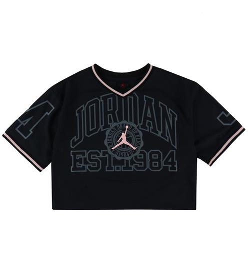 Jordan T-shirt - Cropped - Sort m. Rosa