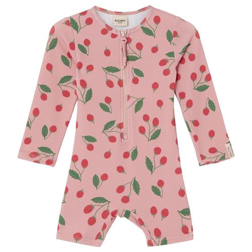 Kuling Paros Mønstret UV-dragt Med Hindbær Woody Rose 86/92 cm  Lyserød  86/92 cm  Drenge, Piger